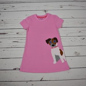 Girls Pink Puppy Dress- NEW